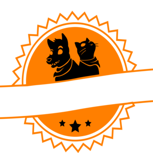 logotipo gato y perro negro - clínica veterinaria